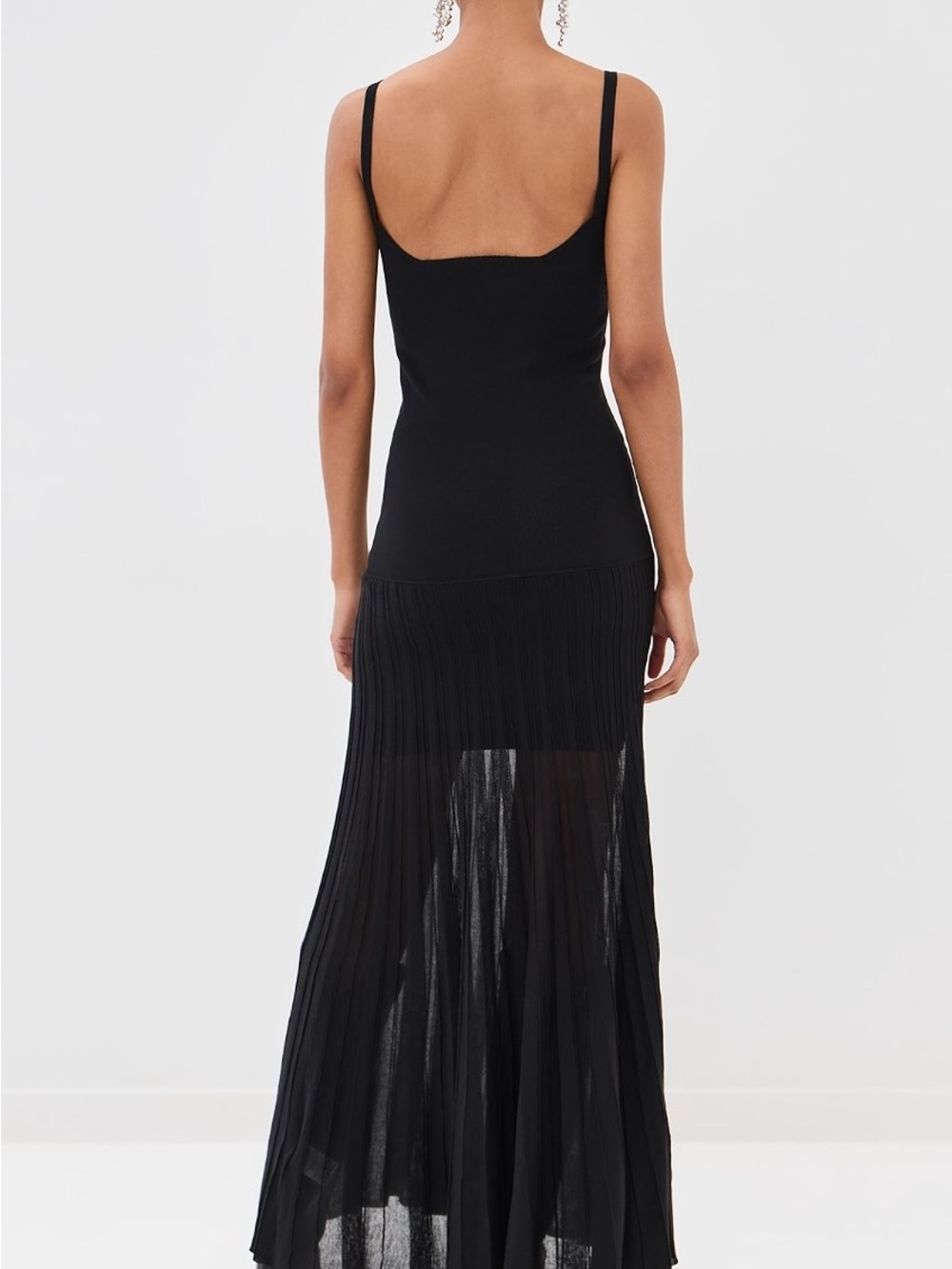 Black V-Neck Sleeveless Maxi Dress - Brand - Picture 3 of 6